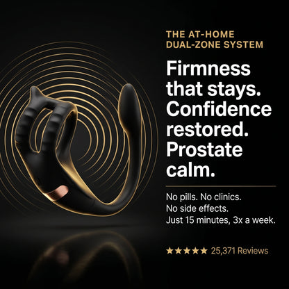 ApexDrive Pro 3.0 — the at-home dual-zone system: firmness that stays, confidence restored, prostate calm