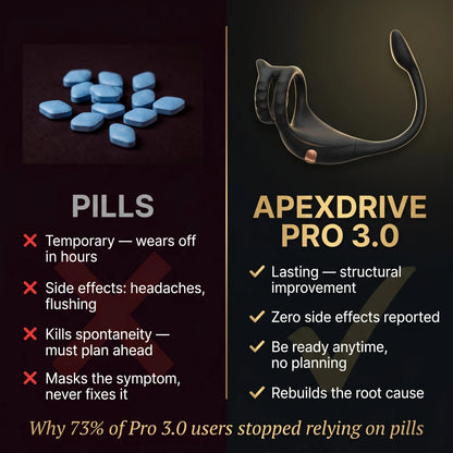 ApexDrive Pro 3.0 vs pills — lasting, drug-free