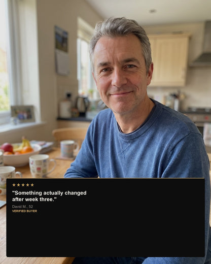 Verified buyer review: something actually changed after week three — David M., 52