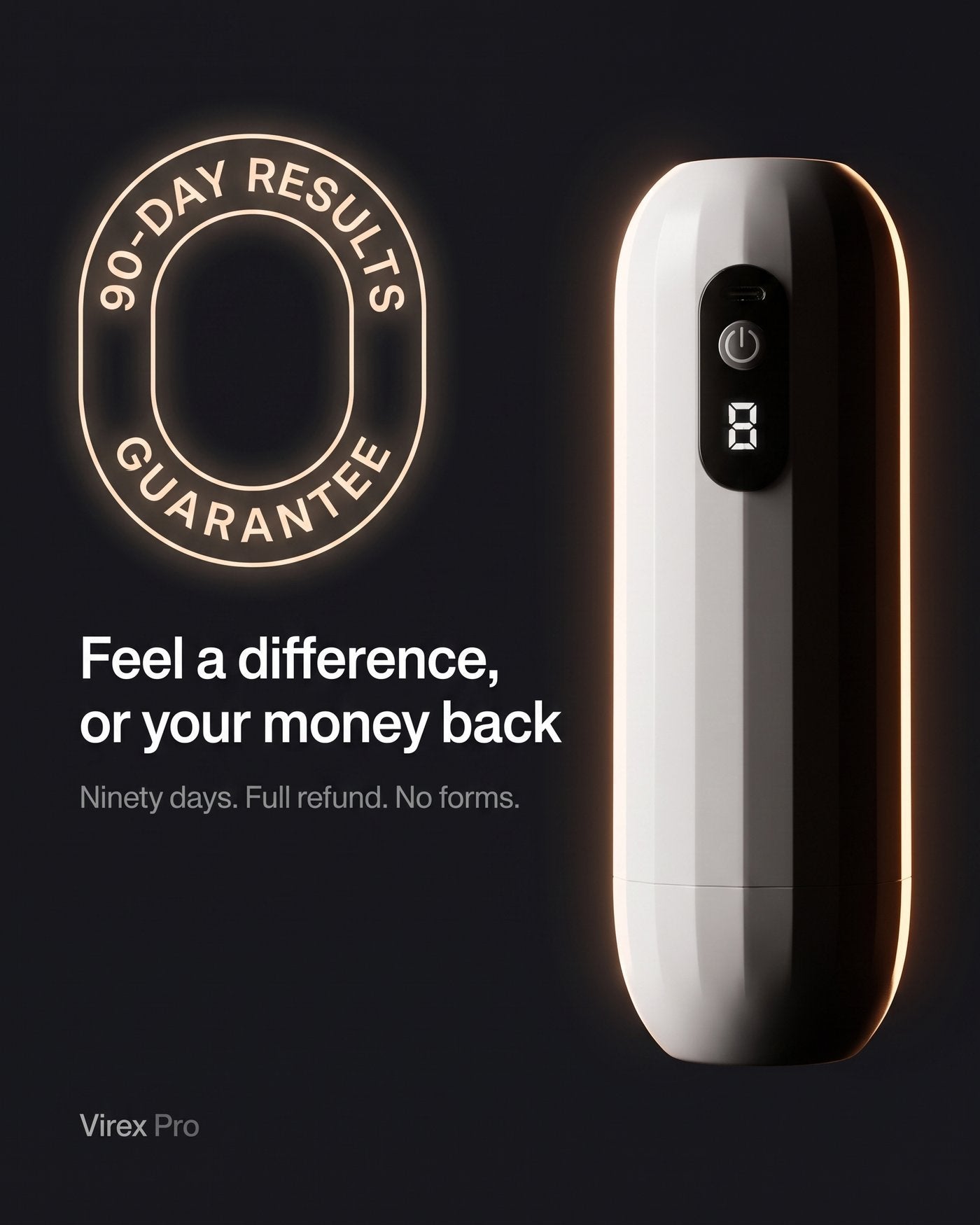 90-day results guarantee — feel a difference or your money back