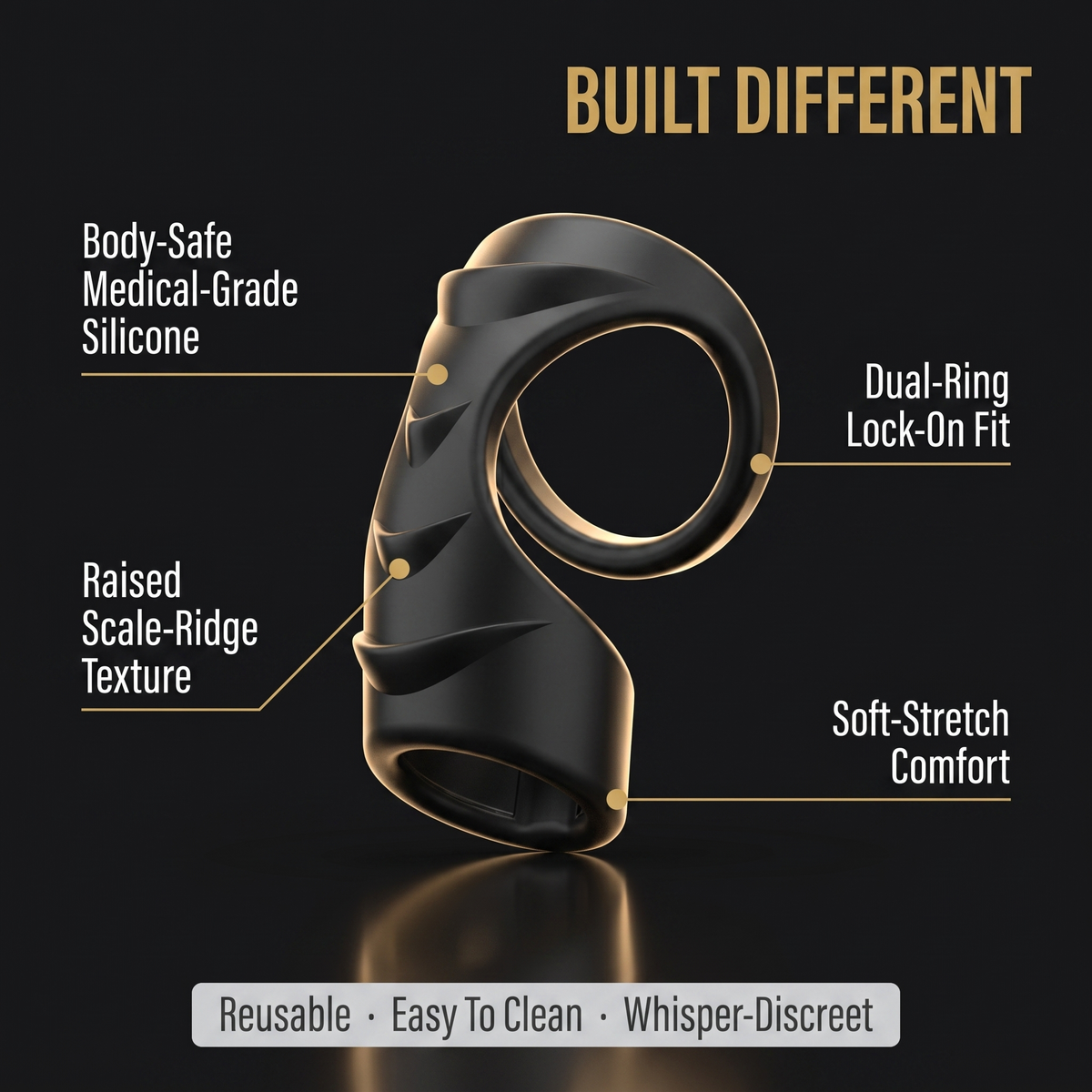 Built different — medical-grade silicone, dual-ring design