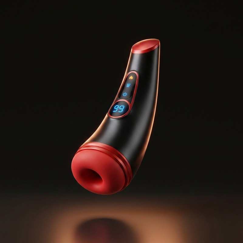 Virex Elite — flagship RF thermal therapy device, dark premium render