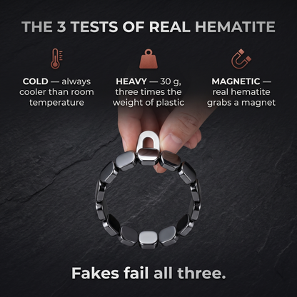 The 3 Tests of Real Hematite — cold, heavy, magnetic