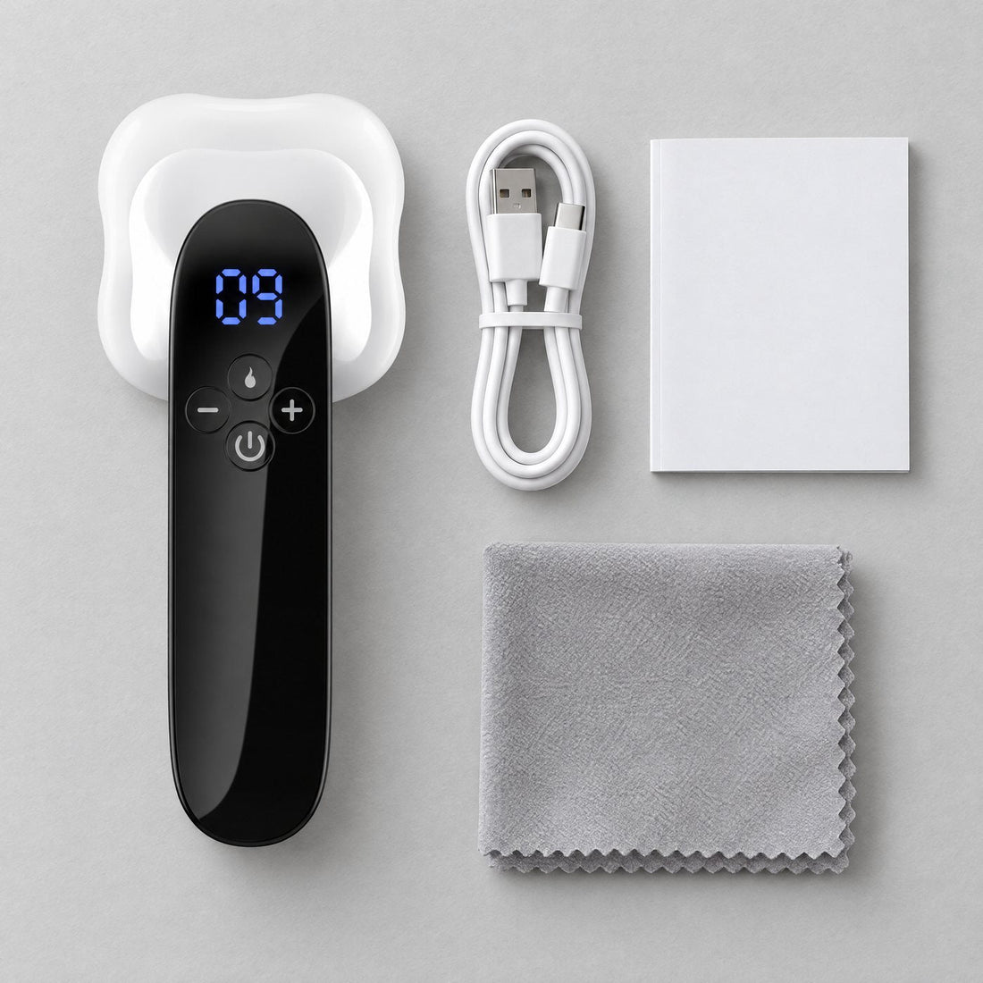 What's included: Vonic Elite, USB charging cable, Quick Start Guide, cleaning cloth
