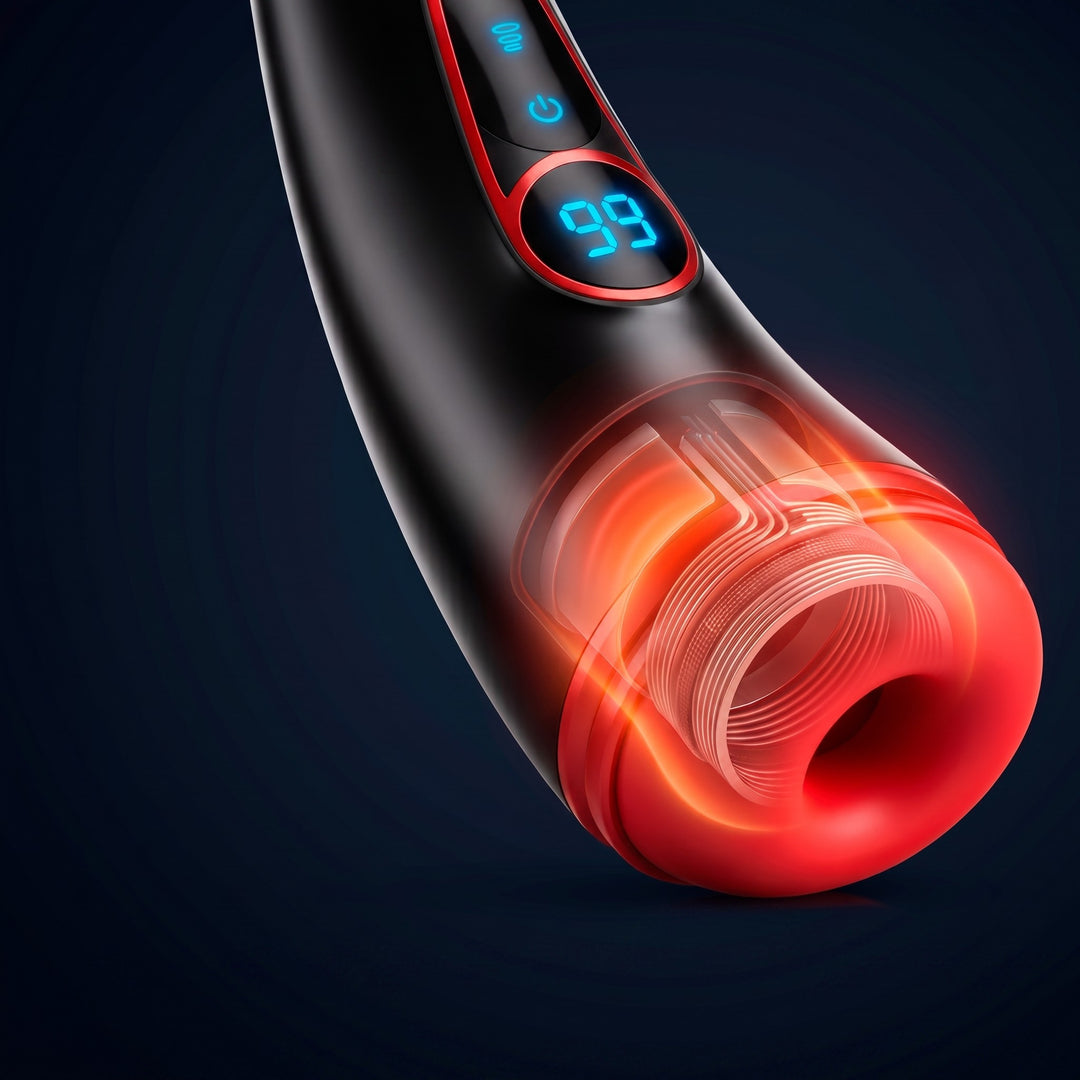 Close-up of the Virex Elite sleeve opening with its warm inner glow